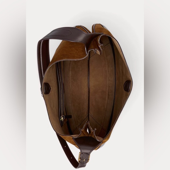 Polo ID Suede Large Shoulder Bag - Picture 9 of 15